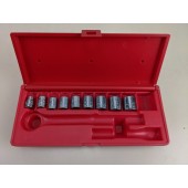 SK Tools S-K 3/8" Drive Socket Set 9 Piece w/ Red case