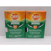 OFF! Deep Woods Towelettes with 25% DEET 2 Boxes 24 Wipes