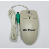 Vintage Key Tronic H2002 3-Button PS/2 Scroll Mouse (Beige)