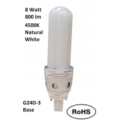Seesmart G24D-3 LED Lamp Bulb  8W 800 Lumen 4500K Natural White